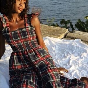 Hill House Home Ellie Nap Dress Navy Tartan